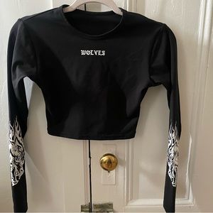 Darc Sport Long Sleeve Black Crop Top